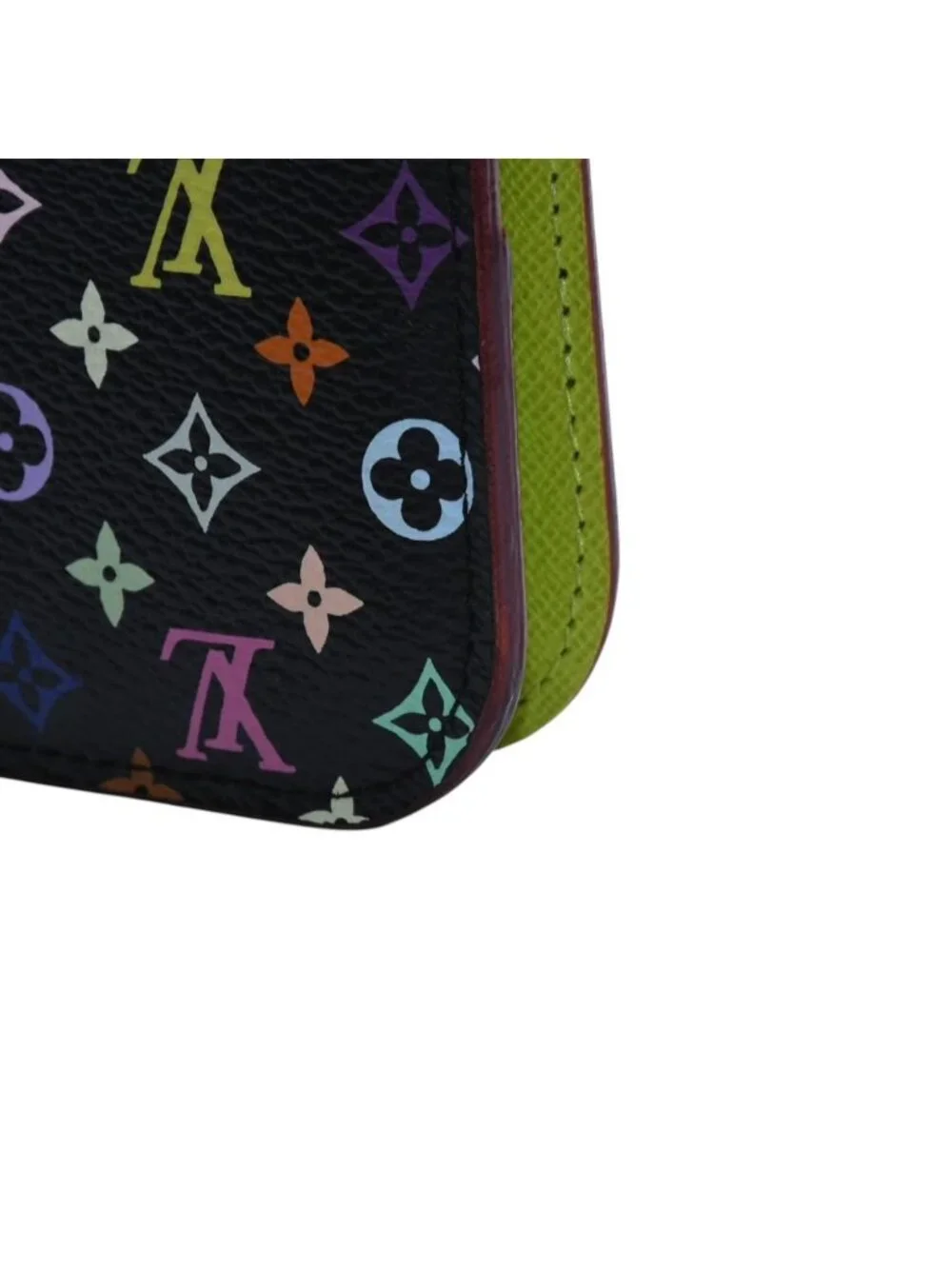 Louis Vuitton Portefeuille Insolite Wallet Monogram Multicolor Green Takashi